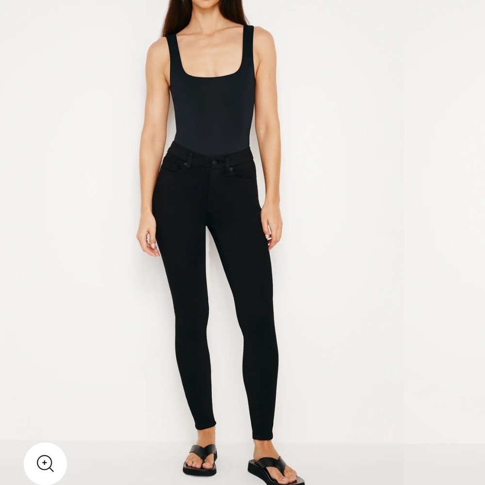 Good American Good Waist Black Denim Jeans - Size 4/27